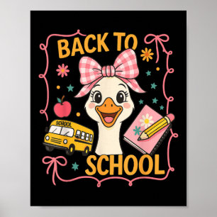 Coquette Silly Goose Teacher Preppy Floral Back To Poster