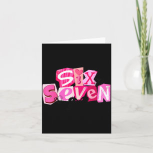 Coquette Six Seven Valentine Funny Saying 67 Meme  Card