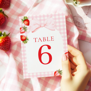 Coquette Strawberry Table Numbers