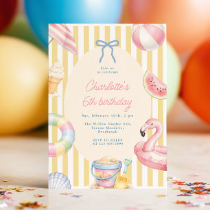 Coquette Summer Birthday Invitation