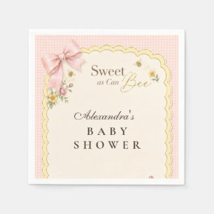 Coquette Sweet Bee Baby Shower Napkin