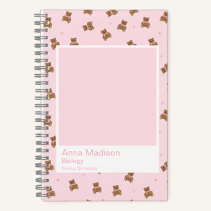 Coquette Teddy Bears Aesthetic Notebook