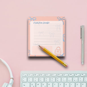 Coquette theme Ribbons Personalise Notepad