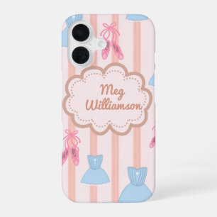 Coquette themed I love Ballet Personalised Name iPhone 16 Case