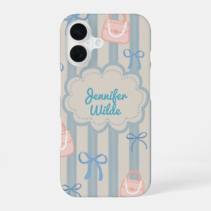 Coquette themed I love Ribbons iPhone 16 Case