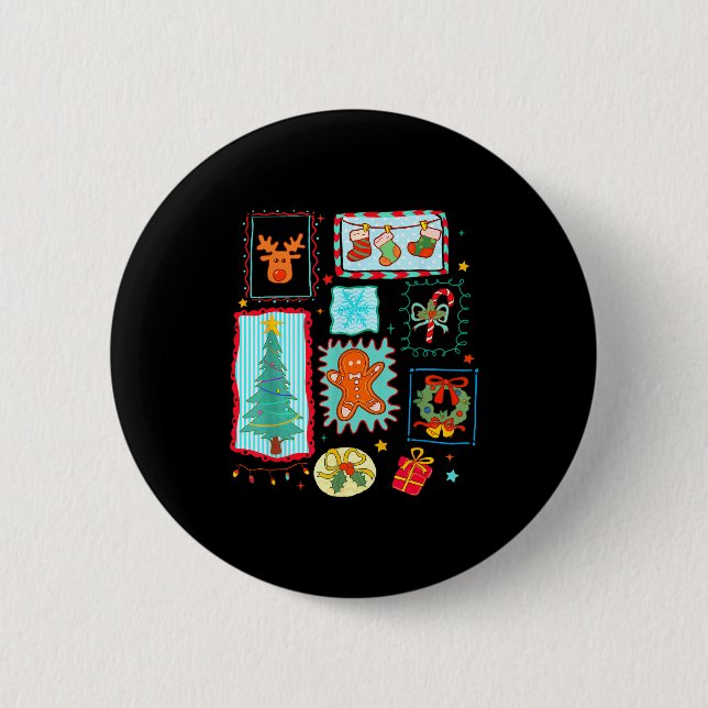Coquette Tis The Season Christmas Santa Nk Preppy  6 Cm Round Badge (Front)