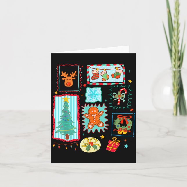 Coquette Tis The Season Christmas Santa Nk Preppy  Card (Front)