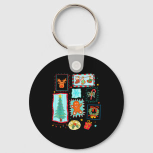 Coquette Tis The Season Christmas Santa Nk Preppy Key Ring