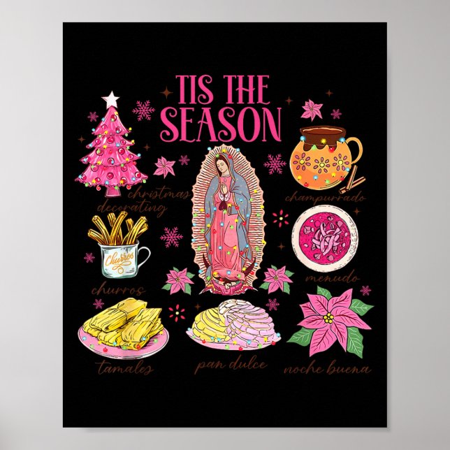 Coquette Tis The Season Mexican Christmas Spanish  Poster (Front)