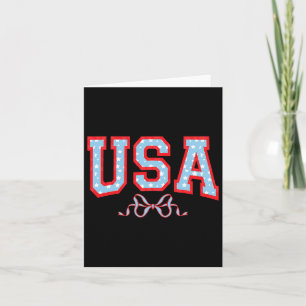 Coquette Usa American Girl Patriotic July 4th Wome Card