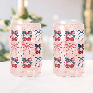 Coquette USA Glass Set, July 4th Gift for Women
