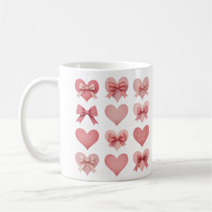 Coquette Valentine Pink Heart Valentines Coffee Mug