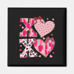 Coquette Valentine Xoxo Funny Valentine Bow Hearts Magnet
