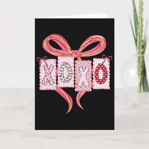 Coquette Valentine Xoxo Funny Valentine's Day Men Card
