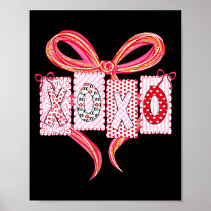Coquette Valentine Xoxo Funny Valentine's Day Men  Poster