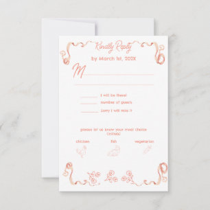 Coquette Vintage Cameo RSVP Card