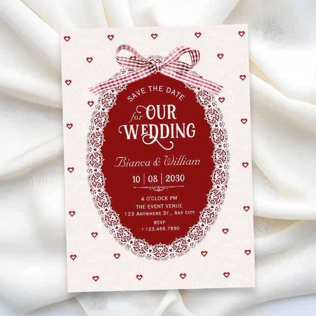 Coquette wedding save the date (Creator Uploaded)