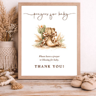 Coquette Western Baby Shower Prayers For Baby Sign