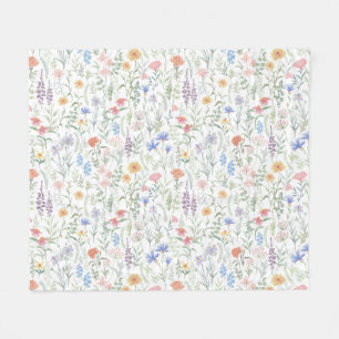 Coquette Wildflower Meadow Fleece Blanket