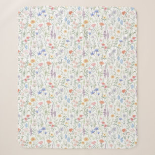 Coquette Wildflower Meadow Sherpa Blanket