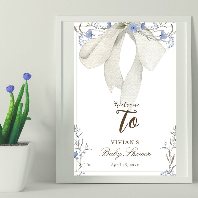 Coquette Wildflowers Baby Shower Welcome Sign (Creator Uploaded)