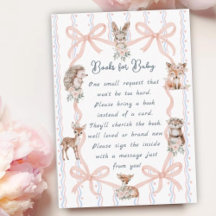 Coquette Woodland Baby Shower Book Request