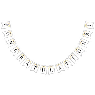 Coquette Yellow Bow Congratulations   Graduation  Bunting