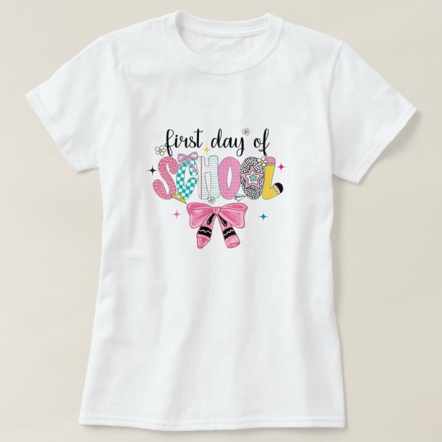 Coquettish first day of school T-shirt (Design Front)