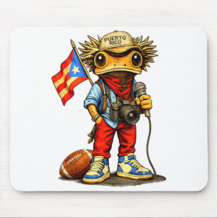 Coqui frog puerto rico flag puerto rican football mouse mat