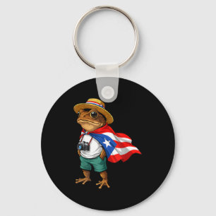 Coqui Frog Puerto Rico Flag Puerto Rican Taino Bor Key Ring