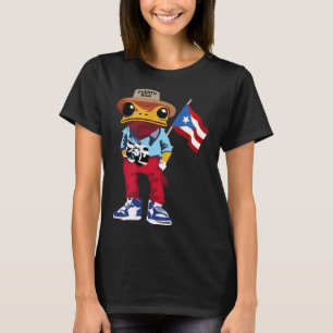 Coqui Frog Puerto Rico Flag Taino Boricua Hispanic T-Shirt