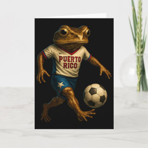 Coqui Frog Puerto Rico Patriotic Soccer Player Fla Card