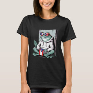 Coqui Frog Puerto Rico Taino Puerto Rican Flag Bor T-Shirt