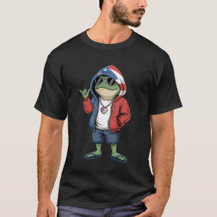 Coqui Frog Puerto Rico Taino Puerto Rican Flag Bor T-Shirt