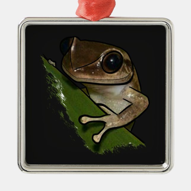 Coqui Puerto Rico Metal Tree Decoration (Front)