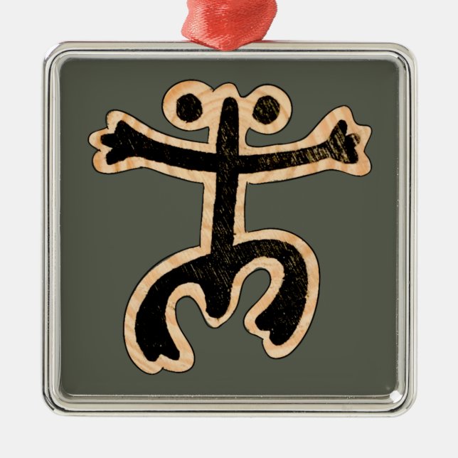 Coqui Taino Metal Tree Decoration (Front)