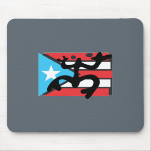 Coqui taíno on flag of Puerto Rico Mouse Mat
