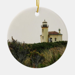 Coquille River Lighthouse, OR Ceramic Tree Decoration