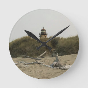 Coquille River Lighthouse, OR Round Clock