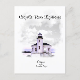 Coquille River Lighthouse - Oregon Postcard