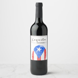 Coquito Boricua Fingerprint Wine Label
