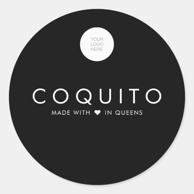 Coquito Business Classic Round Sticker (Front)
