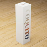 Coquito Christmas Drink Bottle Wine Box<br><div class="desc">Modern earthy colour typography with a spot for 
the makers name at the top.</div>