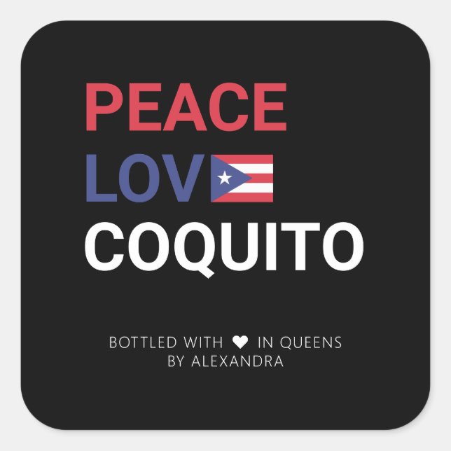 Coquito Christmas Drink Sticker (Front)
