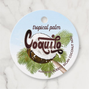 Coquito Coconut Business Advertising Favour Tags