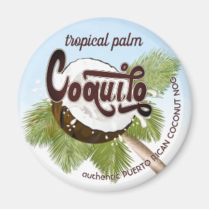 Coquito Coconut Business Advertising Magnet