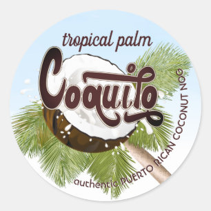 Coquito Coconut  Classic Round Sticker
