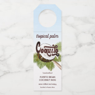 Coquito Coconut Tropical Fruit Bottle Tag