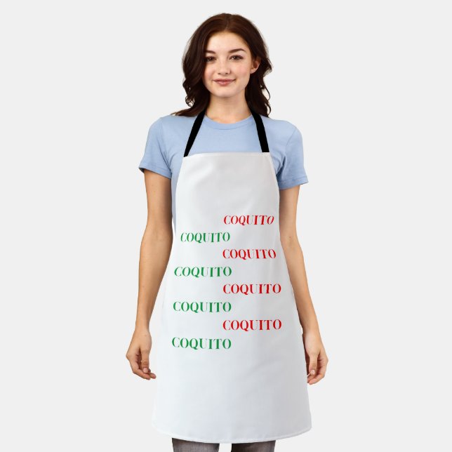Coquito Green and Red  Apron (Worn)