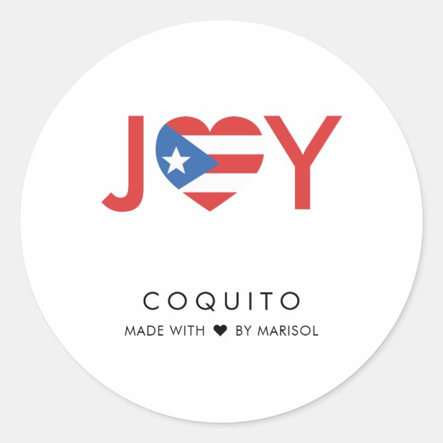Coquito Joy Food and Beverage Label Set (Front)